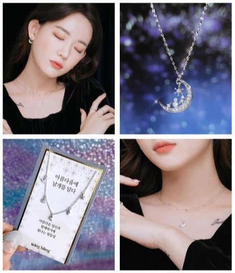 Wing Bling Necklaces & Pendants For Women Silver X One Size 3 Wing Bling Necklaces & Pendants For Women Silver X One Size