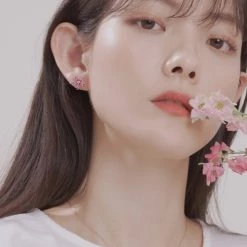 Wing Bling Casual Style Street Style Party Style Elegant Style Earrings For Women Pink (piercing) X One Size -Wing Bling Online Shop org 3278