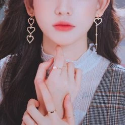 Wing Bling Casual Style Silver Platinum With Jewels Office Style For Women Pink X Piercing -Wing Bling Online Shop org 3310