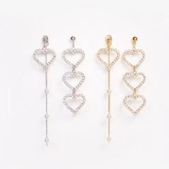 Wing Bling Casual Style Silver Platinum With Jewels Office Style For Women Pink X Piercing -Wing Bling Online Shop org 3312