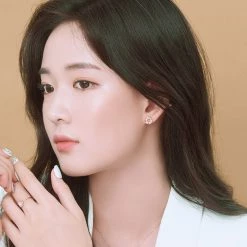 Wing Bling Casual Style Street Style Party Style Elegant Style Earrings For Women Pink Gold X One Size -Wing Bling Online Shop org 3345