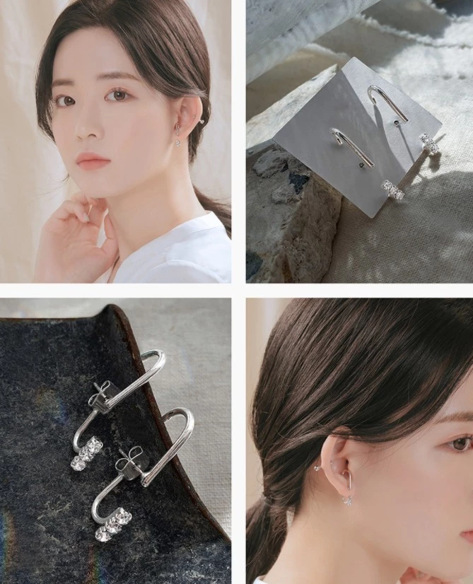 Wing Bling Earrings For Women Silver X One Size 3 Wing Bling Earrings For Women Silver X One Size