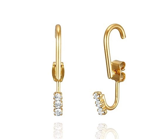 Wing Bling Earrings For Women Silver X One Size 7 Wing Bling Earrings For Women Silver X One Size - Image 5