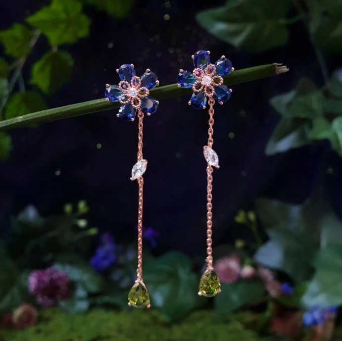 Wing Bling Earrings For Women Navy X Earring 4 Wing Bling Earrings For Women Navy X Earring - Image 2