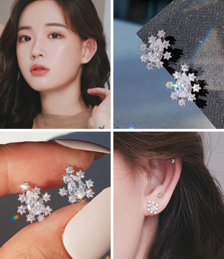 Wing Bling Earrings For Women Silver X One Size 3 Wing Bling Earrings For Women Silver X One Size