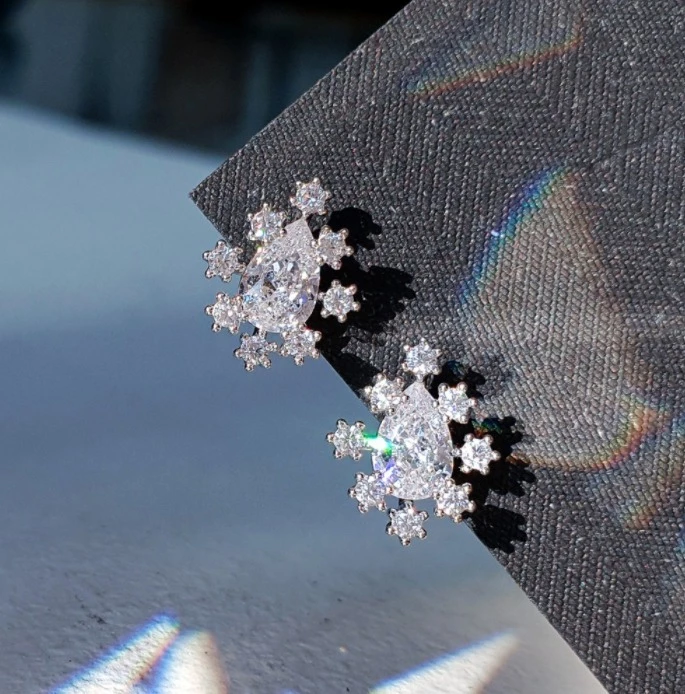 Wing Bling Earrings For Women Silver X One Size 4 Wing Bling Earrings For Women Silver X One Size - Image 2