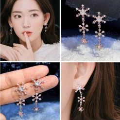 Wing Bling Earrings For Women Silver X One Size