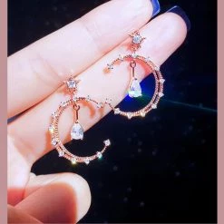 Wing Bling Casual Style Street Style Elegant Style Earrings For Women Pinkgold X One Size -Wing Bling Online Shop org 375