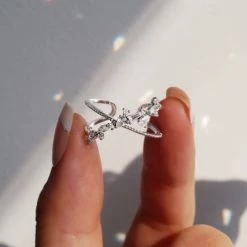 Wing Bling Rings For Women Silver X One Size