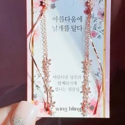 Wing Bling Casual Style Street Style Earrings For Women Pink System X Earrings -Wing Bling Online Shop org 384