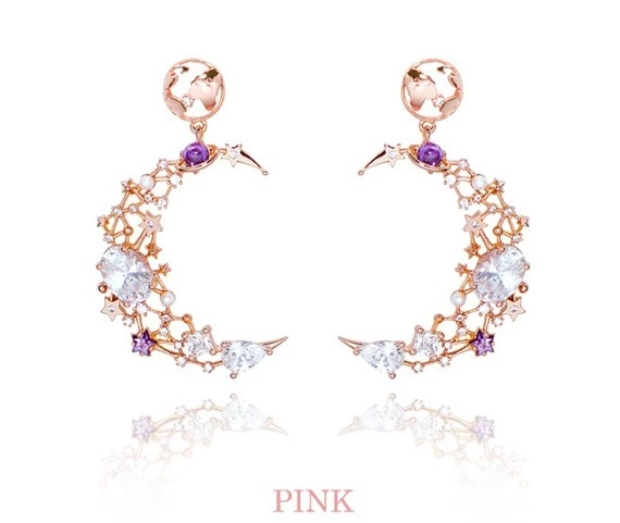 Wing Bling Earrings For Women Pink X Piercing 5 Wing Bling Earrings For Women Pink X Piercing - Image 3