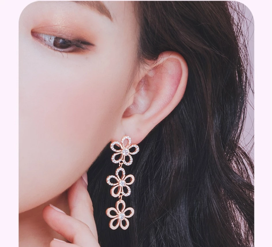 Wing Bling Casual Style Street Style Elegant Style Earrings For Women Pinkgold X One Size 4 Wing Bling Casual Style Street Style Elegant Style Earrings For Women Pinkgold X One Size - Image 2