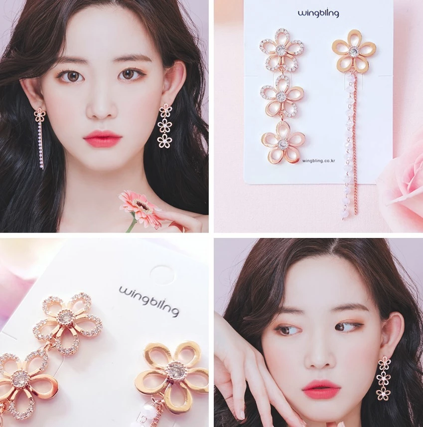 Wing Bling Casual Style Street Style Elegant Style Earrings For Women Pinkgold X One Size 10 Wing Bling Casual Style Street Style Elegant Style Earrings For Women Pinkgold X One Size - Image 8
