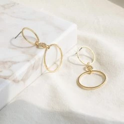 Wing Bling Casual Style Street Style Party Style Elegant Style Earrings For Women Gold X One Size -Wing Bling Online Shop org 4120