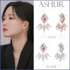 Wing Bling Casual Style Street Style Party Style Elegant Style Earrings For Women Silver (earrings) X One Size -Wing Bling Online Shop org 4123