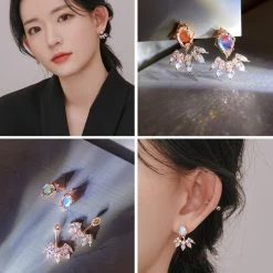 Wing Bling Casual Style Street Style Party Style Elegant Style Earrings For Women Silver (earrings) X One Size -Wing Bling Online Shop org 4130