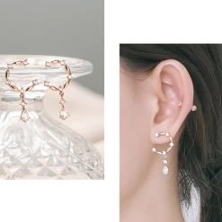 Wing Bling Casual Style Street Style Party Style Elegant Style Earrings For Women Pink X One Size -Wing Bling Online Shop org 4181