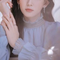 Wing Bling Flower Party Style Silver Platinum With Jewels Office Style For Women Pink X One Size -Wing Bling Online Shop org 4217