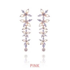Wing Bling Flower Party Style Silver Platinum With Jewels Office Style For Women Pink X One Size -Wing Bling Online Shop org 4218