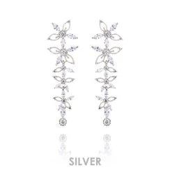 Wing Bling Flower Party Style Silver Platinum With Jewels Office Style For Women Pink X One Size -Wing Bling Online Shop org 4219