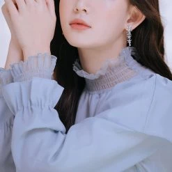 Wing Bling Flower Party Style Silver Platinum With Jewels Office Style For Women Pink X One Size -Wing Bling Online Shop org 4224