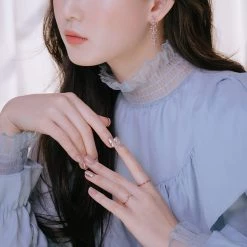 Wing Bling Flower Party Style Silver Platinum With Jewels Office Style For Women Pink X One Size -Wing Bling Online Shop org 4225