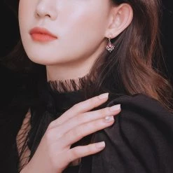 Wing Bling Party Style With Jewels Elegant Style Earrings For Women Pink X One Size -Wing Bling Online Shop org 4229