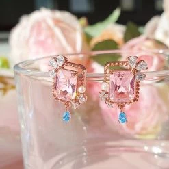 Wing Bling Casual Style Street Style Party Style Elegant Style Earrings For Women Pink (earrings) X One Size -Wing Bling Online Shop org 4271