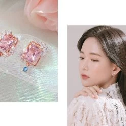 Wing Bling Casual Style Street Style Party Style Elegant Style Earrings For Women Pink (earrings) X One Size -Wing Bling Online Shop org 4274