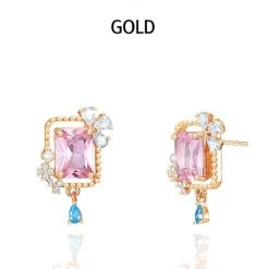 Wing Bling Casual Style Street Style Party Style Elegant Style Earrings For Women Pink (earrings) X One Size -Wing Bling Online Shop org 4276