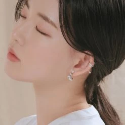 Wing Bling Casual Style Street Style Party Style Elegant Style Earrings For Women Silver X One Size -Wing Bling Online Shop org 4281