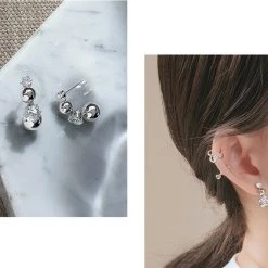 Wing Bling Casual Style Street Style Party Style Elegant Style Earrings For Women Silver X One Size -Wing Bling Online Shop org 4282