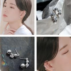 Wing Bling Casual Style Street Style Party Style Elegant Style Earrings For Women Silver X One Size -Wing Bling Online Shop org 4283