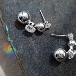 Wing Bling Casual Style Street Style Party Style Elegant Style Earrings For Women Silver X One Size -Wing Bling Online Shop org 4284