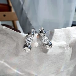 Wing Bling Casual Style Street Style Party Style Elegant Style Earrings For Women Silver X One Size -Wing Bling Online Shop org 4285