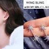 Wing Bling Casual Style Street Style Elegant Style Earrings For Women Silver X Free -Wing Bling Online Shop org 4301