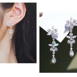 Wing Bling Earrings For Women Silver X Free