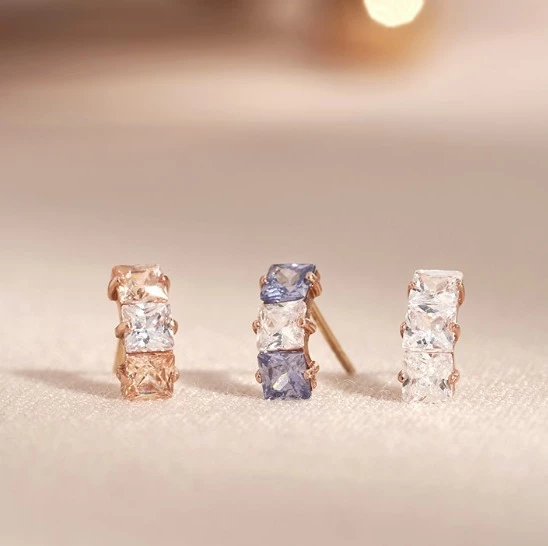 Wing Bling Earrings For Women Champagne X One Size 3 Wing Bling Earrings For Women Champagne X One Size