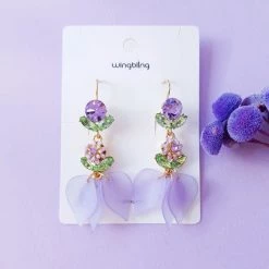 Wing Bling Earrings For Women White X Earring