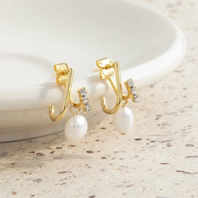 Wing Bling Earrings For Women Gold X One Size 4 Wing Bling Earrings For Women Gold X One Size - Image 2