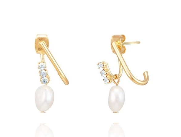 Wing Bling Earrings For Women Gold X One Size 6 Wing Bling Earrings For Women Gold X One Size - Image 4