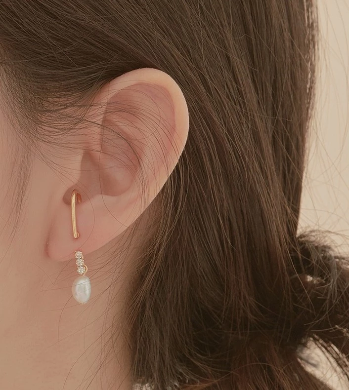 Wing Bling Earrings For Women Gold X One Size 8 Wing Bling Earrings For Women Gold X One Size - Image 6