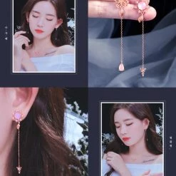 Wing Bling Earrings For Women Pink X Earring