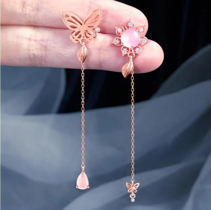 Wing Bling Earrings For Women Pink X Earring 4 Wing Bling Earrings For Women Pink X Earring - Image 2