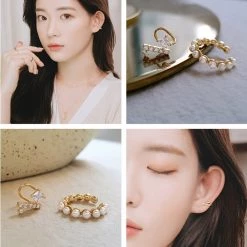 Wing Bling Casual Style Party Style Elegant Style Earrings For Women Gold X One Size -Wing Bling Online Shop org 475