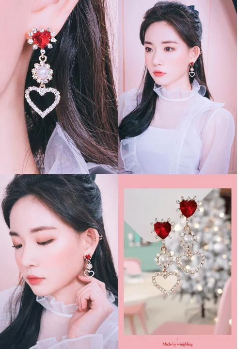 Wing Bling Earrings For Women Peach X Earring 3 Wing Bling Earrings For Women Peach X Earring