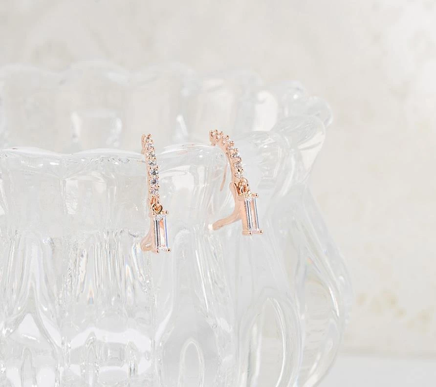 Wing Bling Earrings For Women Gold X One Size 7 Wing Bling Earrings For Women Gold X One Size - Image 5