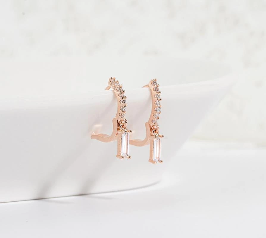 Wing Bling Earrings For Women Gold X One Size 9 Wing Bling Earrings For Women Gold X One Size - Image 7