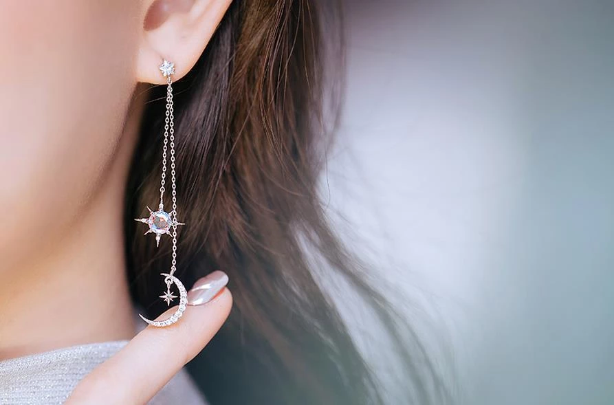 Wing Bling Earrings For Women Silver X One Size 10 Wing Bling Earrings For Women Silver X One Size - Image 8