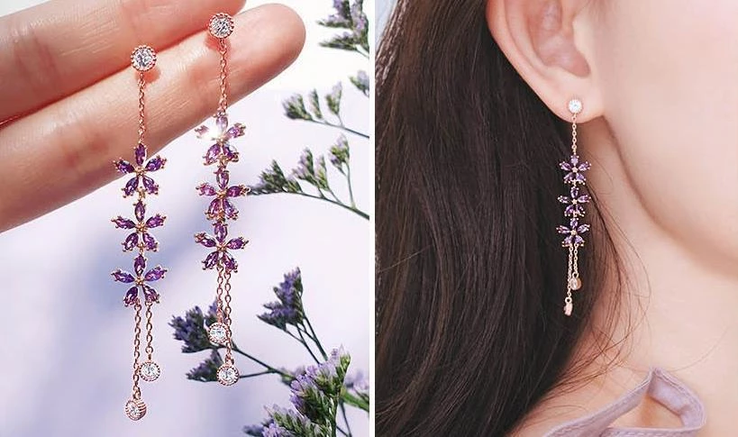 Wing Bling Earrings For Women No Color Specification X Piercing 4 Wing Bling Earrings For Women No Color Specification X Piercing - Image 2